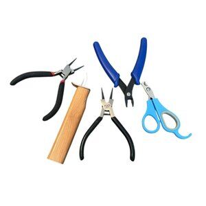 Jewelry Making Tools Lot of 5 Needle Nose Pliers Scissors Mala Knot Maker Crimp